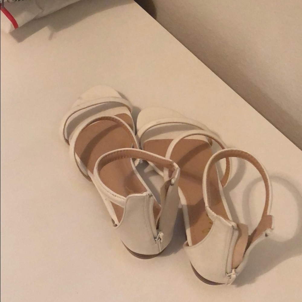 White sandals